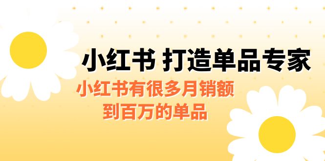[小红书　]某公众号付费文章《小红书 打造单品专家》小红书有很多月销额到百万的单品_网络创业-网赚项目-副业赚钱-信息差项目-互联网创业-资源整合-创业资讯-最新网赚课程金铲子项目