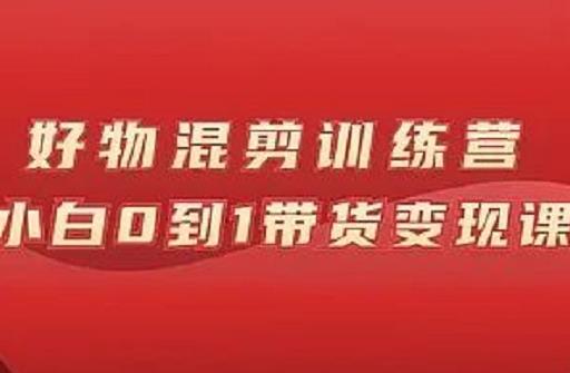 万三好物混剪训练营：小白0到1带货变现课_网络创业-网赚项目-副业赚钱-信息差项目-互联网创业-资源整合-创业资讯-最新网赚课程金铲子项目