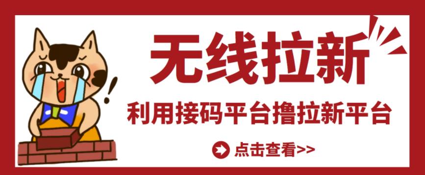 最新接码无限拉新项目，利用接码平台赚拉新平台差价，轻松日赚500+_网络创业-网赚项目-副业赚钱-信息差项目-互联网创业-资源整合-创业资讯-最新网赚课程金铲子项目