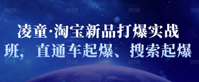 凌童·淘宝新品打爆实战班，直通车起爆、搜索起爆_网络创业-网赚项目-副业赚钱-信息差项目-互联网创业-资源整合-创业资讯-最新网赚课程金铲子项目