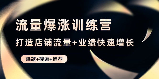 （4487期）流量爆涨训练营：打造店铺流量+业绩快速增长 (爆款+搜索+推荐)_网络创业-网赚项目-副业赚钱-信息差项目-互联网创业-资源整合-创业资讯-最新网赚课程金铲子项目