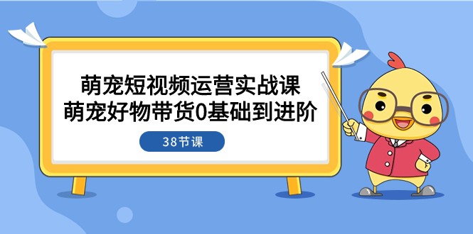 萌宠·短视频运营实战课：萌宠好物带货0基础到进阶（38节课）_网络创业-网赚项目-副业赚钱-信息差项目-互联网创业-资源整合-创业资讯-最新网赚课程金铲子项目