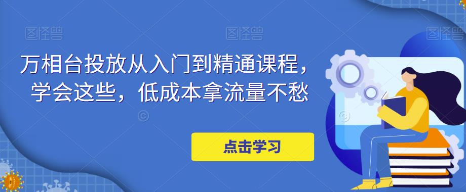 万相台投放从入门到精通课程，学会这些，低成本拿流量不愁_网络创业-网赚项目-副业赚钱-信息差项目-互联网创业-资源整合-创业资讯-最新网赚课程金铲子项目