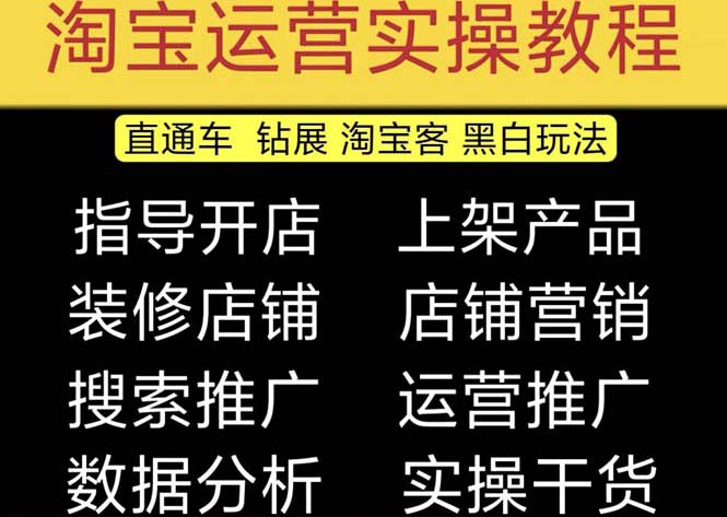 （5079期）2023淘宝开店教程0基础到高级全套视频网店电商运营培训教学课程（2月更新）_网络创业-网赚项目-副业赚钱-信息差项目-互联网创业-资源整合-创业资讯-最新网赚课程金铲子项目