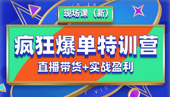 抖音短视频疯狂爆单特训营现场课（新）直播带货+实战案例_网络创业-网赚项目-副业赚钱-信息差项目-互联网创业-资源整合-创业资讯-最新网赚课程金铲子项目