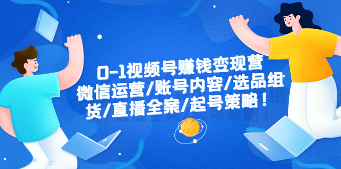 （6340期）0-1视频号赚钱变现营：微信运营-账号内容-选品组货-直播全案-起号策略！_网络创业-网赚项目-副业赚钱-信息差项目-互联网创业-资源整合-创业资讯-最新网赚课程金铲子项目