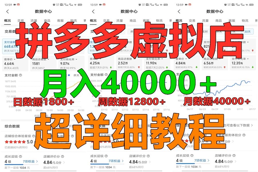 拼多多虚拟电商训练营月入40000+，全网最详细，你做你也行，暴利稳定长久_网络创业-网赚项目-副业赚钱-信息差项目-互联网创业-资源整合-创业资讯-最新网赚课程金铲子项目