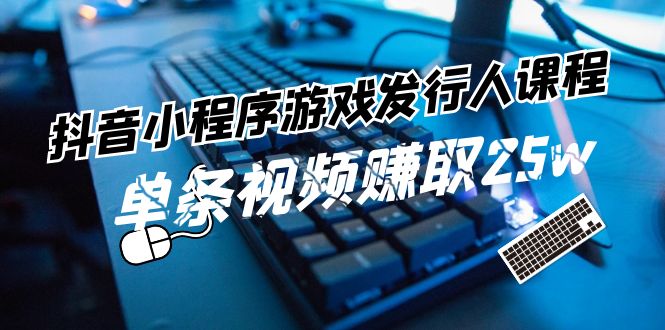 抖音小程序游戏发行人课程：带你玩转游戏任务变现，单条视频赚取25w_网络创业-网赚项目-副业赚钱-信息差项目-互联网创业-资源整合-创业资讯-最新网赚课程金铲子项目