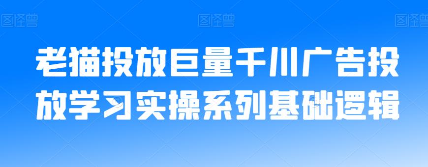 老猫投放巨量千川广告投放学习实操系列基础逻辑_网络创业-网赚项目-副业赚钱-信息差项目-互联网创业-资源整合-创业资讯-最新网赚课程金铲子项目