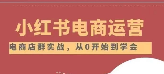 小红书店铺运营从小白到大神2.0，从入门到精通_网络创业-网赚项目-副业赚钱-信息差项目-互联网创业-资源整合-创业资讯-最新网赚课程金铲子项目