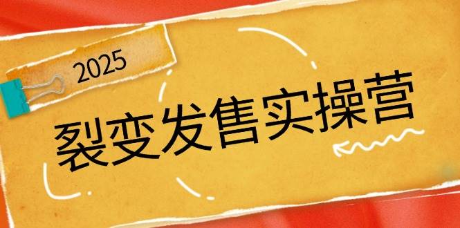 裂变发售实操营，全景解析裂变逻辑，打造动销新玩法，助力私域流量引爆_网络创业-网赚项目-副业赚钱-信息差项目-互联网创业-资源整合-创业资讯-最新网赚课程金铲子项目