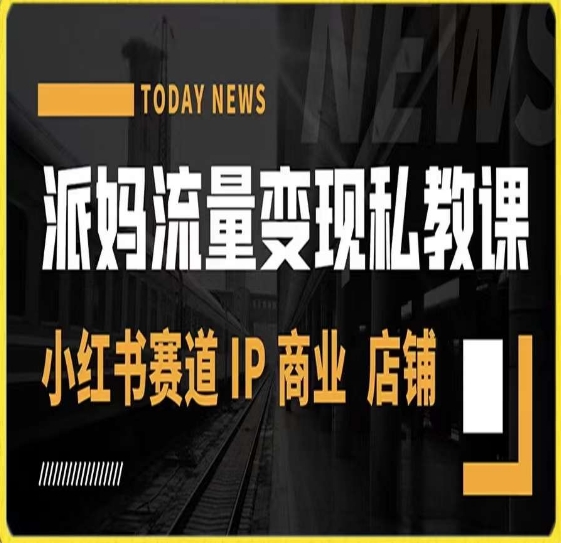 派妈流量变现私教课，小红书赛道IP  商业  店铺_网络创业-网赚项目-副业赚钱-信息差项目-互联网创业-资源整合-创业资讯-最新网赚课程金铲子项目