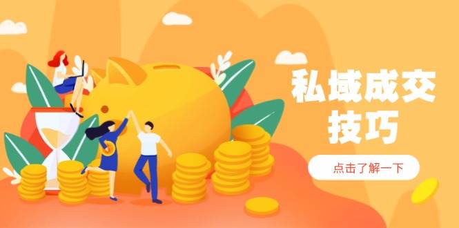 私域成交技巧，帮你从入门到精通，破解四大痛点，快速变现，轻松收钱_网络创业-网赚项目-副业赚钱-信息差项目-互联网创业-资源整合-创业资讯-最新网赚课程金铲子项目