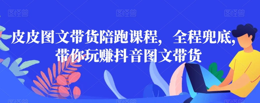 皮皮图文带货陪跑课程，全程兜底，带你玩赚抖音图文带货_网络创业-网赚项目-副业赚钱-信息差项目-互联网创业-资源整合-创业资讯-最新网赚课程金铲子项目