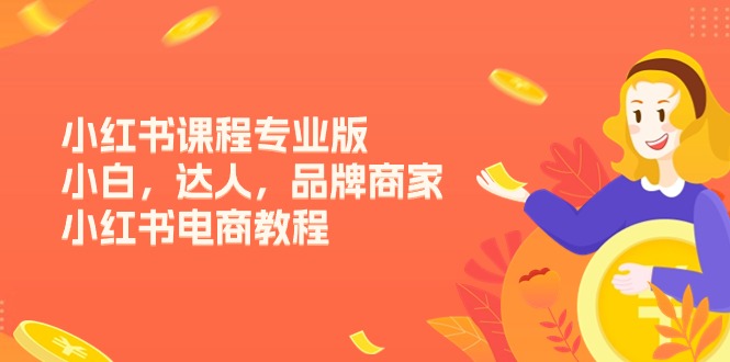 （11022期）小红书课程专业版，小白，达人，品牌商家，小红书电商教程（15节）_网络创业-网赚项目-副业赚钱-信息差项目-互联网创业-资源整合-创业资讯-最新网赚课程金铲子项目