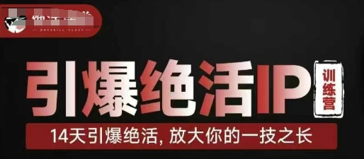 引爆绝活IP训练营，14天引爆绝活，放大你的一技之长_网络创业-网赚项目-副业赚钱-信息差项目-互联网创业-资源整合-创业资讯-最新网赚课程金铲子项目