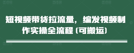 短视频带货拉流量，编发视频制作实操全流程(可搬运)_网络创业-网赚项目-副业赚钱-信息差项目-互联网创业-资源整合-创业资讯-最新网赚课程金铲子项目