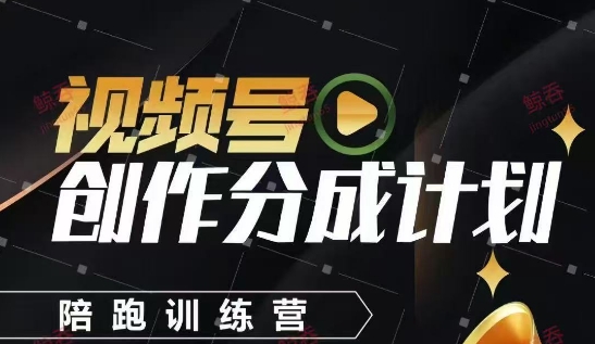 视频号创作分成计划陪跑训练营，手把手教会你如何制作视频，细水长流型项目_网络创业-网赚项目-副业赚钱-信息差项目-互联网创业-资源整合-创业资讯-最新网赚课程金铲子项目