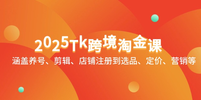（14638期）2025Tk跨境淘金课：涵盖养号、剪辑、店铺注册到选品、定价、营销等_网络创业-网赚项目-副业赚钱-信息差项目-互联网创业-资源整合-创业资讯-最新网赚课程金铲子项目