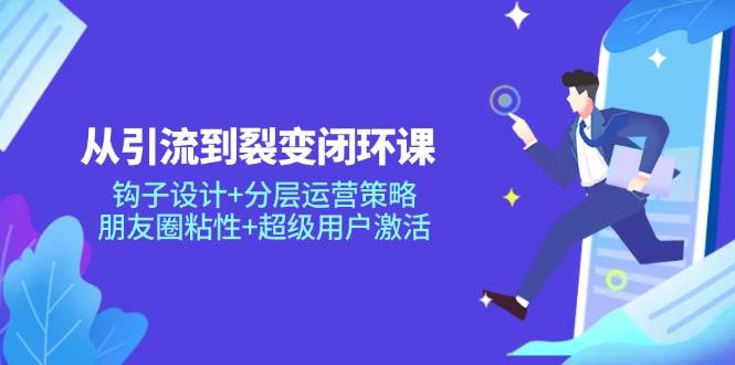 从引流到裂变闭环课：钩子设计+分层运营策略，朋友圈粘性+超级用户激活_网络创业-网赚项目-副业赚钱-信息差项目-互联网创业-资源整合-创业资讯-最新网赚课程金铲子项目