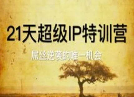 21天超级IP特训营，屌丝逆袭的唯一机会_网络创业-网赚项目-副业赚钱-信息差项目-互联网创业-资源整合-创业资讯-最新网赚课程金铲子项目