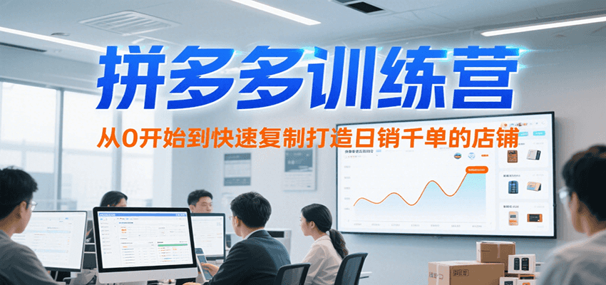 拼多多训练营，从0开始到快速复制打造千单的店铺（更新7月）_免费分享网络创业,副业,信息差项目的老牌资源整合平台！金铲子项目
