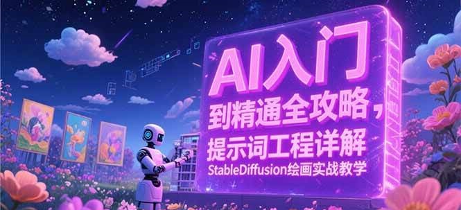 AI入门到精通全攻略，提示词工程详解，StableDiffusion绘画实战教学_免费分享网络创业,副业,信息差项目的老牌资源整合平台！金铲子项目