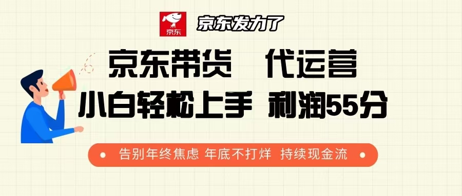 （13833期）京东带货代运营利润55分告别年终焦虑年底不打烊持续现金流_免费分享网络创业,副业,信息差项目的老牌资源整合平台！金铲子项目
