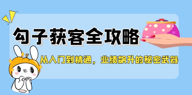 从入门到精通，勾子获客全攻略，业绩飙升的秘密武器_免费分享网络创业,副业,信息差项目的老牌资源整合平台！金铲子项目