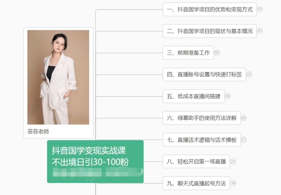 抖音国学项目：不出境日引30-100粉实战课程_免费分享网络创业,副业,信息差项目的老牌资源整合平台！金铲子项目