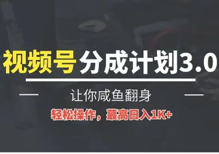 24年视频号冷门蓝海赛道，操作简单，单号可达四位数_免费分享网络创业,副业,信息差项目的老牌资源整合平台！金铲子项目
