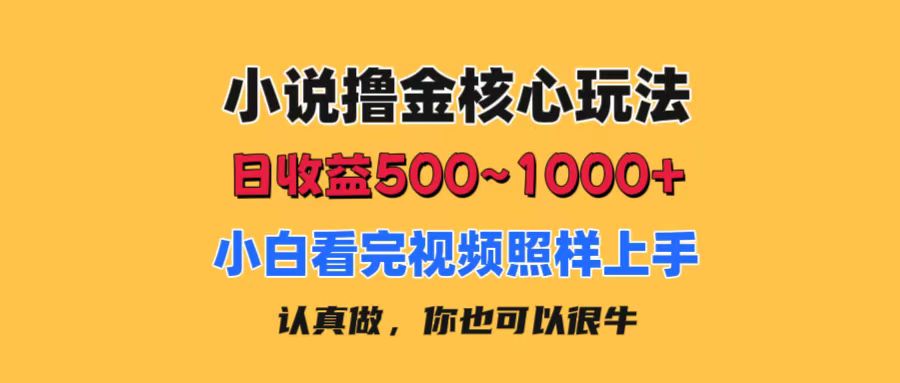 （11461期）小说撸金核心玩法，小白看完照样上手，有手就行_免费分享网络创业,副业,信息差项目的老牌资源整合平台！金铲子项目