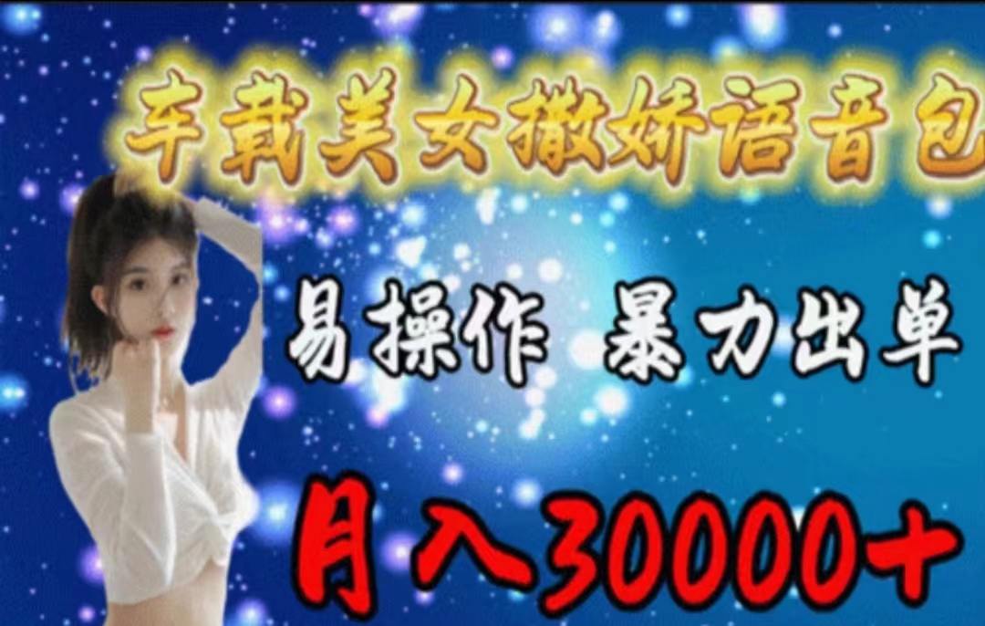 （11249期）车载美女撒娇语音包，执行就出单小白看完课程就能马上实操_免费分享网络创业,副业,信息差项目的老牌资源整合平台！金铲子项目