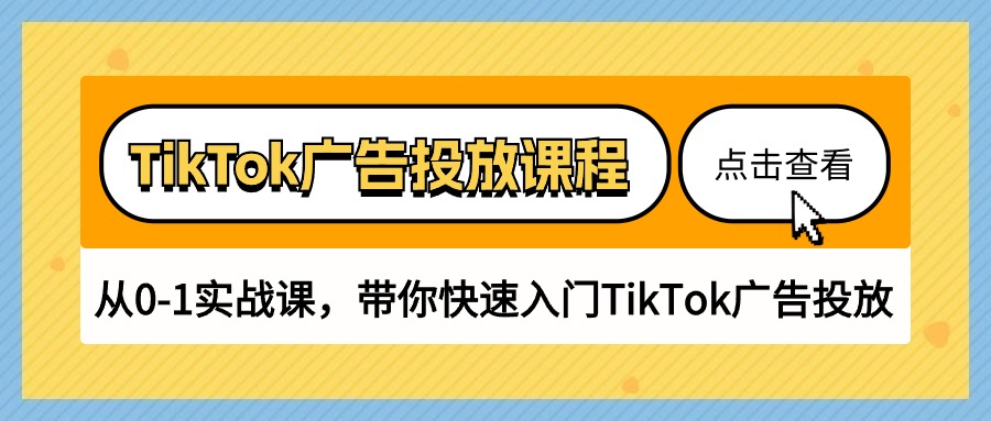 （10731期）TikTok广告投放课程，从0-1实战课，带你快速入门TikTok广告投放（30节课）_免费分享网络创业,副业,信息差项目的老牌资源整合平台！金铲子项目