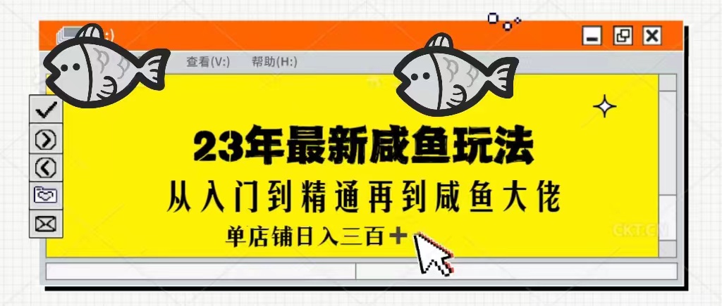 2023最新闲鱼实战课，从入门到精通再到闲鱼大佬，单号（更新）_免费分享网络创业,副业,信息差项目的老牌资源整合平台！金铲子项目