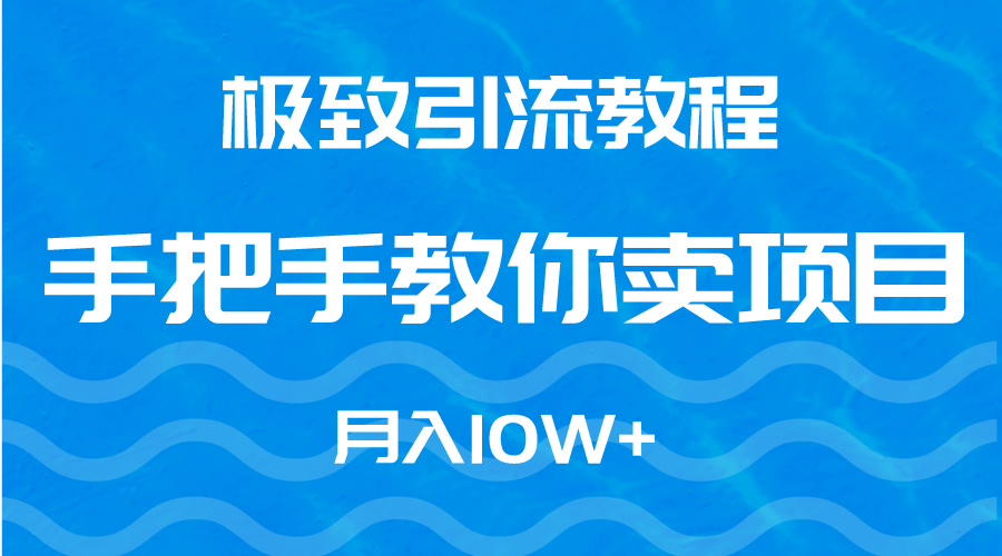 （9265期）极致引流教程，手把手教你卖项目，_免费分享网络创业,副业,信息差项目的老牌资源整合平台！金铲子项目