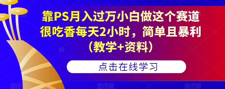 靠PS小白做这个赛道很吃香每天2小时，简单且暴利（教学资料）_免费分享网络创业,副业,信息差项目的老牌资源整合平台！金铲子项目