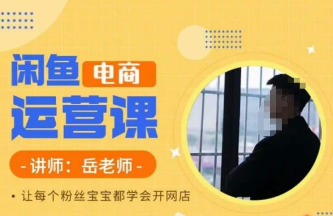 岳老师·闲鱼电商运营课，让每个粉丝宝宝都学会开网店_免费分享网络创业,副业,信息差项目的老牌资源整合平台！金铲子项目