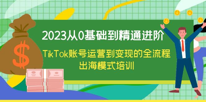 （6299期）2023从0基础到精通进阶，TikTok账号运营到的全流程出海模式培训_免费分享网络创业,副业,信息差项目的老牌资源整合平台！金铲子项目