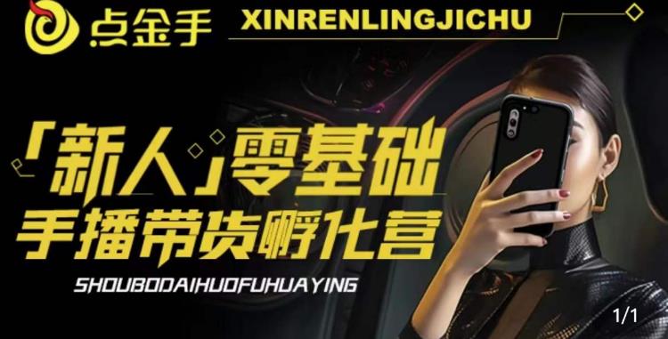 2023点金手·新人零基础手播带货孵化营：账号运营篇主播话术篇数据流量篇等_免费分享网络创业,副业,信息差项目的老牌资源整合平台！金铲子项目