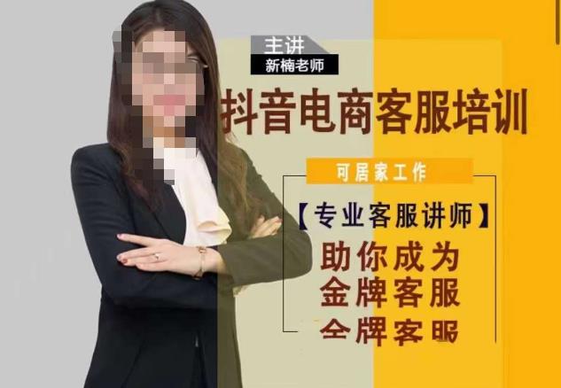 新楠•抖音电商客服培训，0基础小白客服通往金牌客服之路_免费分享网络创业,副业,信息差项目的老牌资源整合平台！金铲子项目