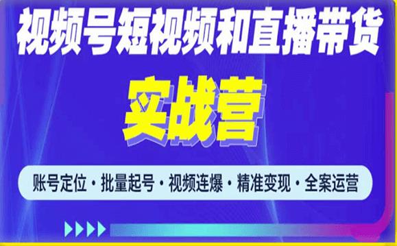 2023最新微信视频号引流和全套运营实战课程，小白也能玩转视频号短视频和直播运营_免费分享网络创业,副业,信息差项目的老牌资源整合平台！金铲子项目