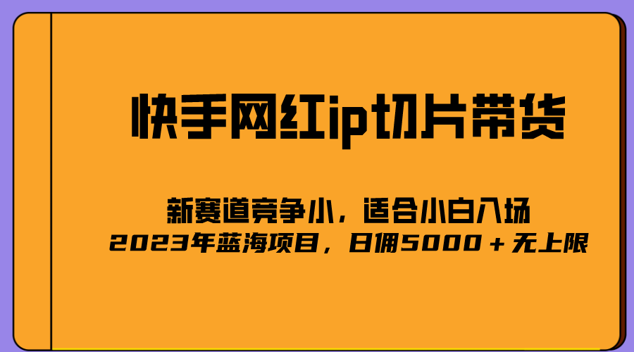 （5346期）2023爆火的快手网红IP切片，号称日佣5000的蓝海项目，二驴的独家授权_免费分享网络创业,副业,信息差项目的老牌资源整合平台！金铲子项目