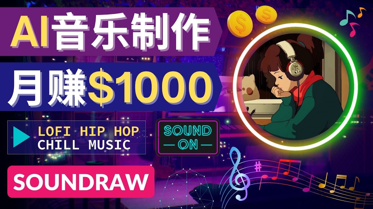 （4251期）无需任何音乐基础：使用AI软件制作LofiHipHopChillMusic美元_免费分享网络创业,副业,信息差项目的老牌资源整合平台！金铲子项目