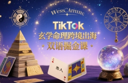 TikTok玄学命理跨境出海双语掘金课，手把手教你用命理知识精准直击海外用户痛点_免费分享网络创业,副业,信息差项目的老牌资源整合平台！金铲子项目