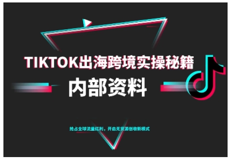 TikTok跨境电商0-1搭建运营，TK出海跨境实操秘籍（10月更新）_免费分享网络创业,副业,信息差项目的老牌资源整合平台！金铲子项目