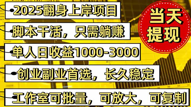 （16501期）2025翻身上岸项目脚本干活，内部客户经理内部开号，单人-300…_免费分享网络创业,副业,信息差项目的老牌资源整合平台！金铲子项目