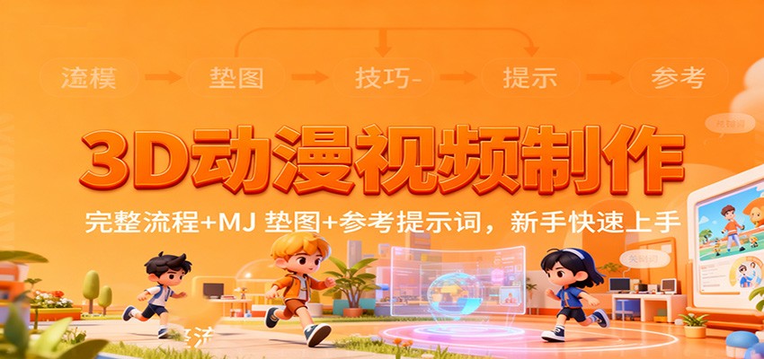 3D动漫视频制作，完整流程MJ垫图参考提示词，新手快速上手_免费分享网络创业,副业,信息差项目的老牌资源整合平台！金铲子项目
