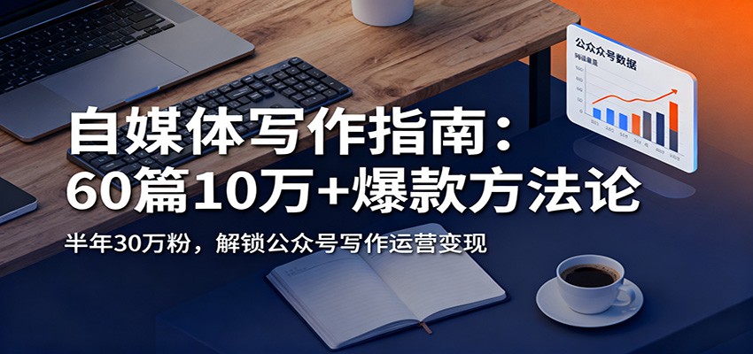 自媒体写作指南：60篇10万爆款方法论，半年30万粉，解锁公众号写作运营_免费分享网络创业,副业,信息差项目的老牌资源整合平台！金铲子项目