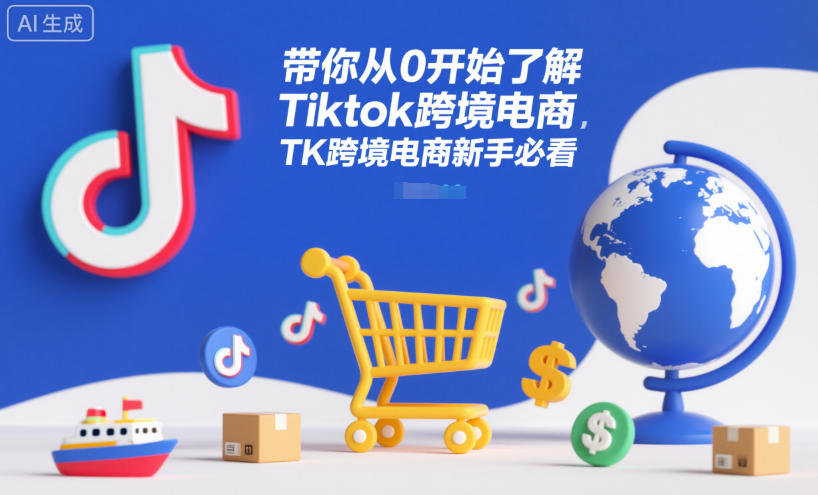 带你从0开始了解Tiktok跨境电商，TK跨境电商新手必看_免费分享网络创业,副业,信息差项目的老牌资源整合平台！金铲子项目